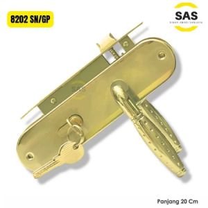 Handle Pintu Komplit Ukuran Medium 20 cm Model Bulat Kotak Merk 